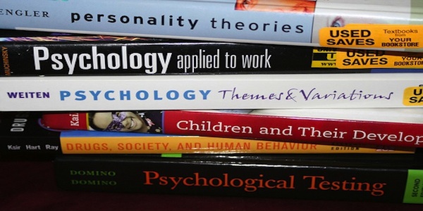 Stack of Psychology books