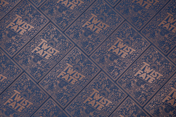 Cover of Twist Fate book repeated in tiles