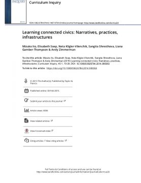 Learning connected civics: Narratives, practices, infrastructures