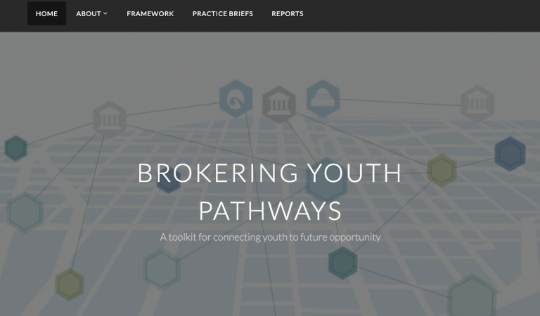 Brokering Youth website homepage