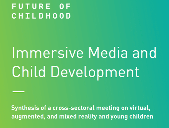 Immersive Media and Child Development Report Cover Image