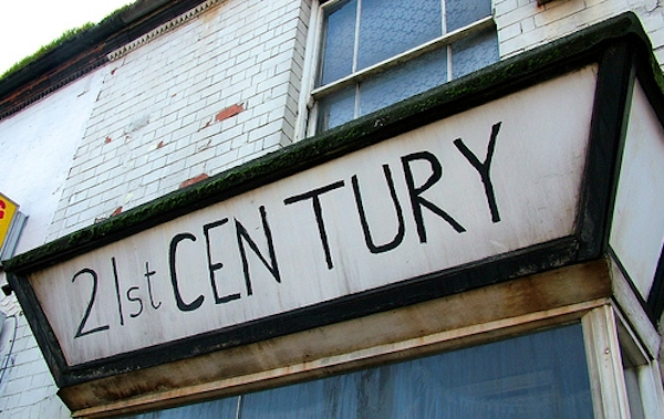 outside building sign 21st century
