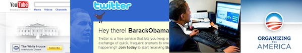 screen shots of barack obama social media banners