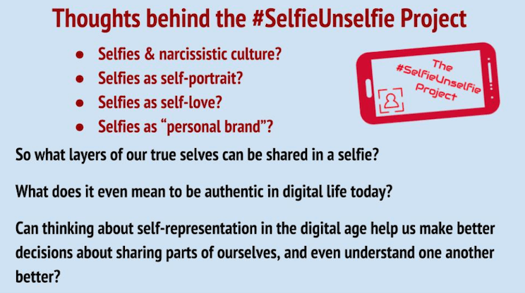 Graphic for thoughts behind the #SelfieUnselfie Project