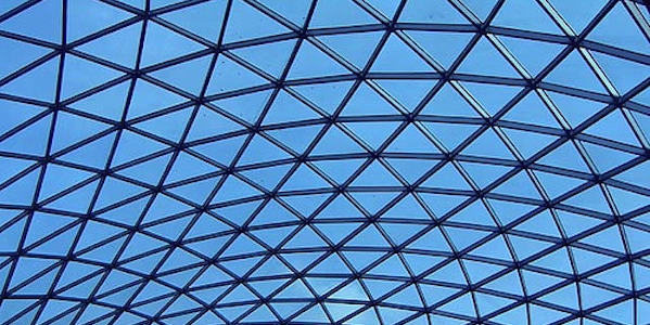 glass ceiling in building